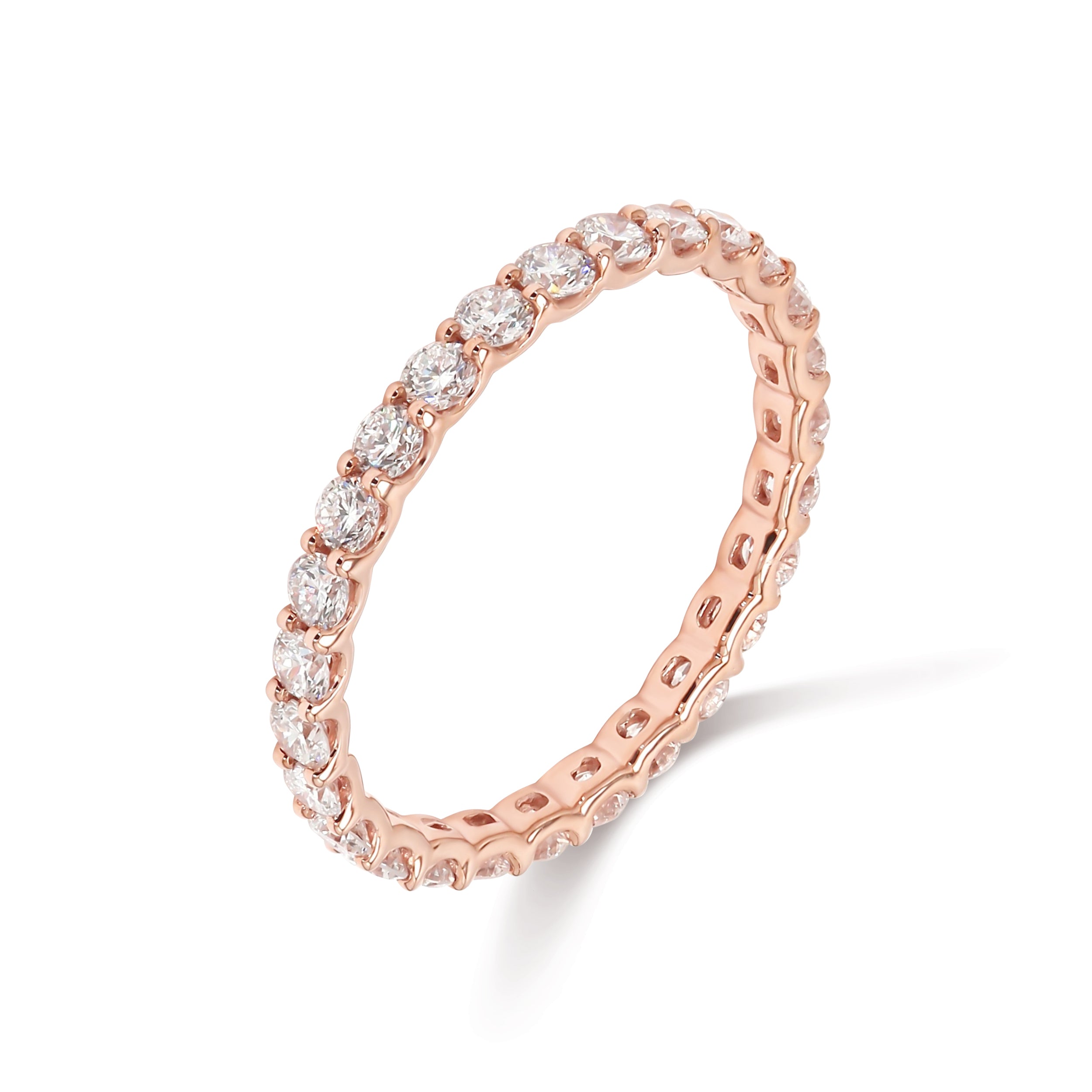 Bijou Full-Way Eternity Band - 9K Rose Gold jewellery-only view 9