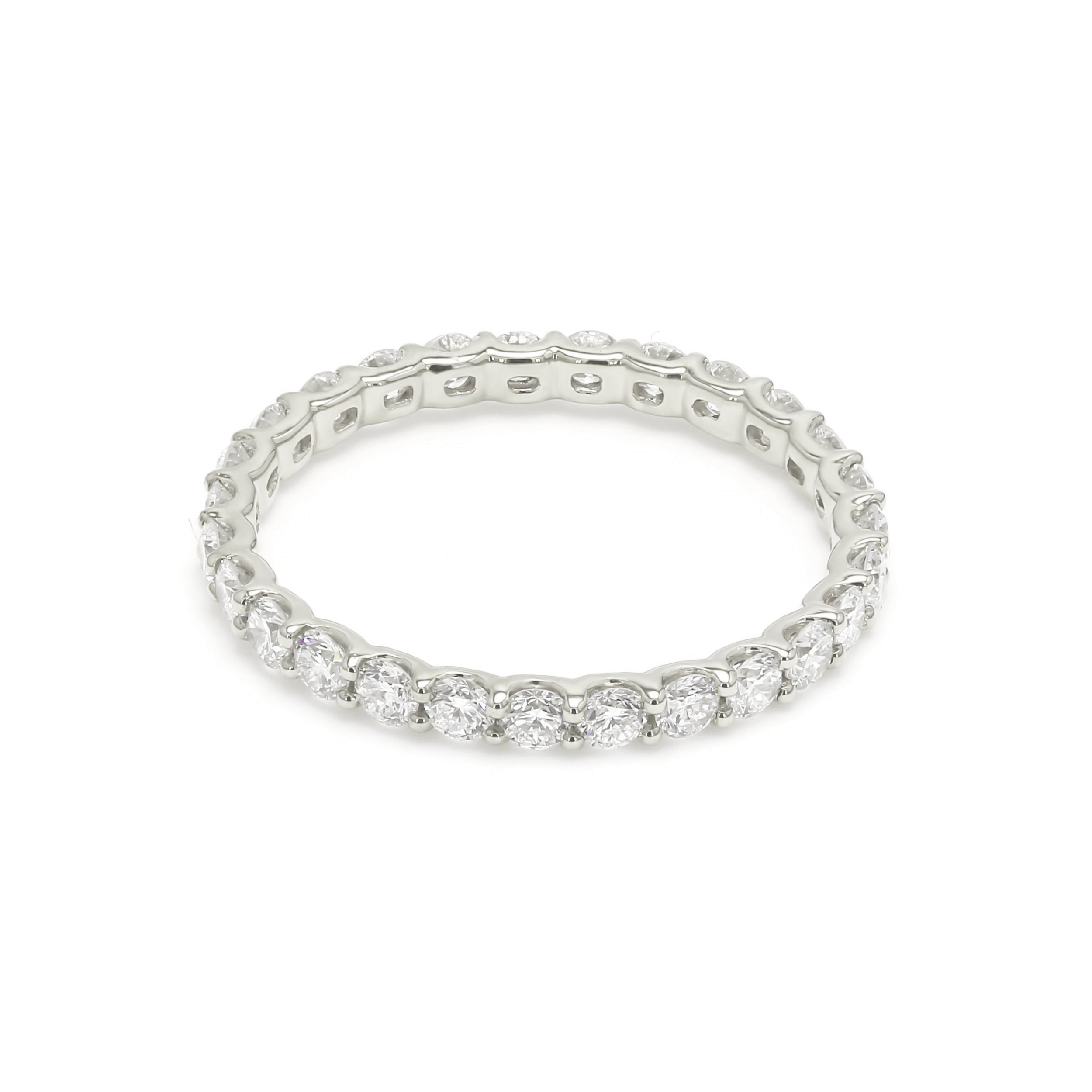 Bijou Full-Way Eternity Band - 9K White Gold jewellery-only view 4