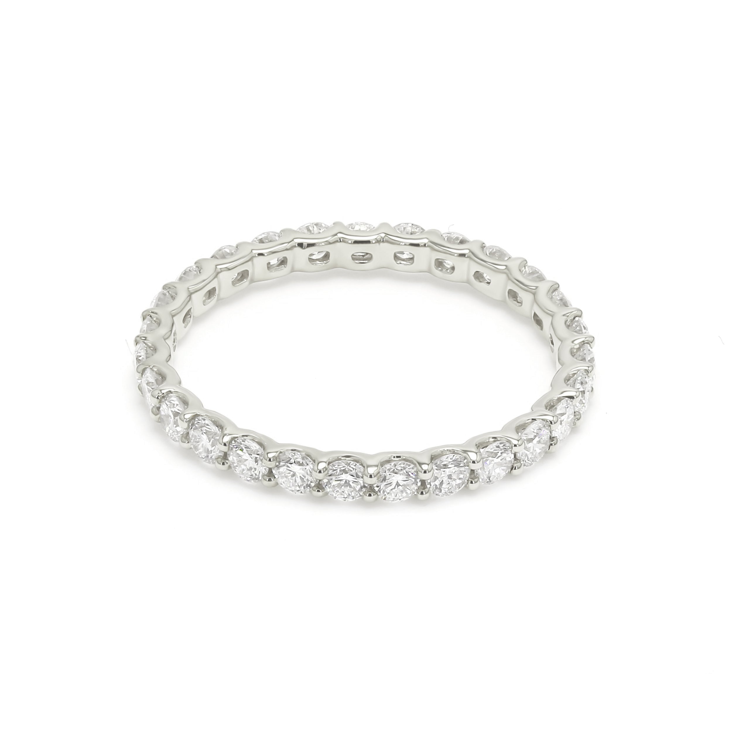 Bijou Full-Way Eternity Band - 9K White Gold jewellery-only view 5