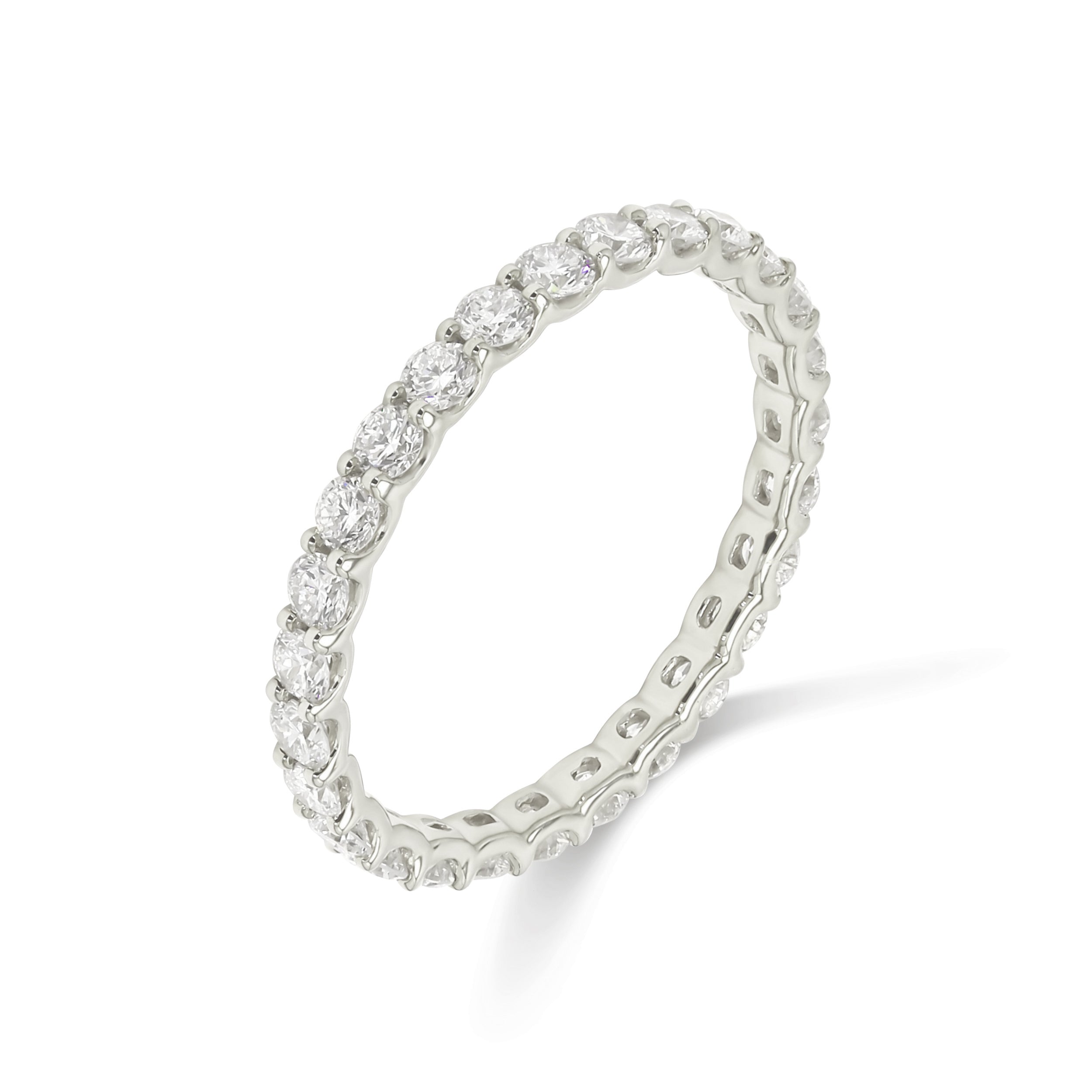 Bijou Full-Way Eternity Band - 9K White Gold jewellery-only view 6