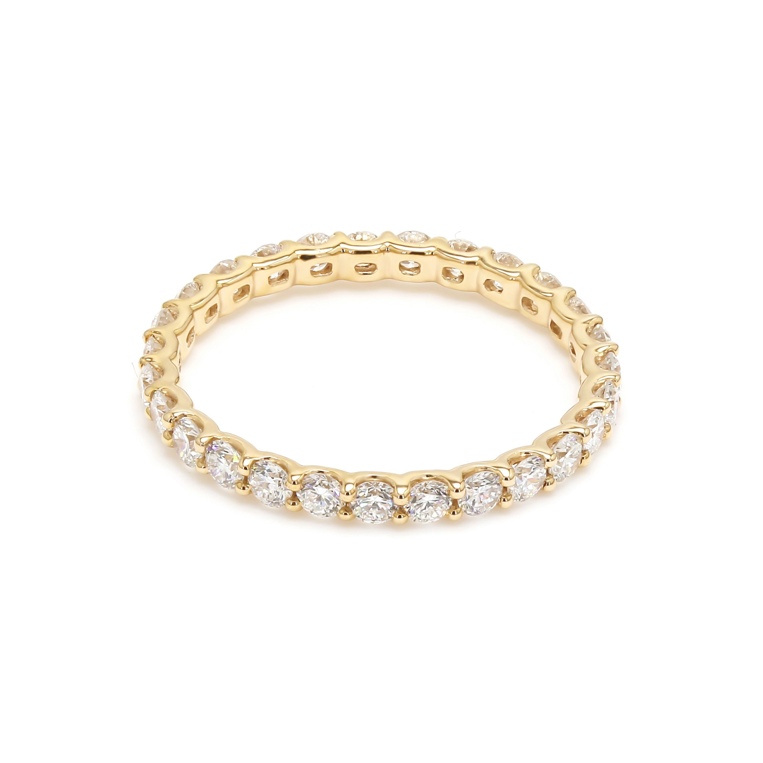 Bijou Full-Way Eternity Band - 9K Yellow Gold jewellery-only view 1