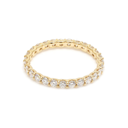 Bijou Full-Way Eternity Band - 9K Yellow Gold jewellery-only view 1
