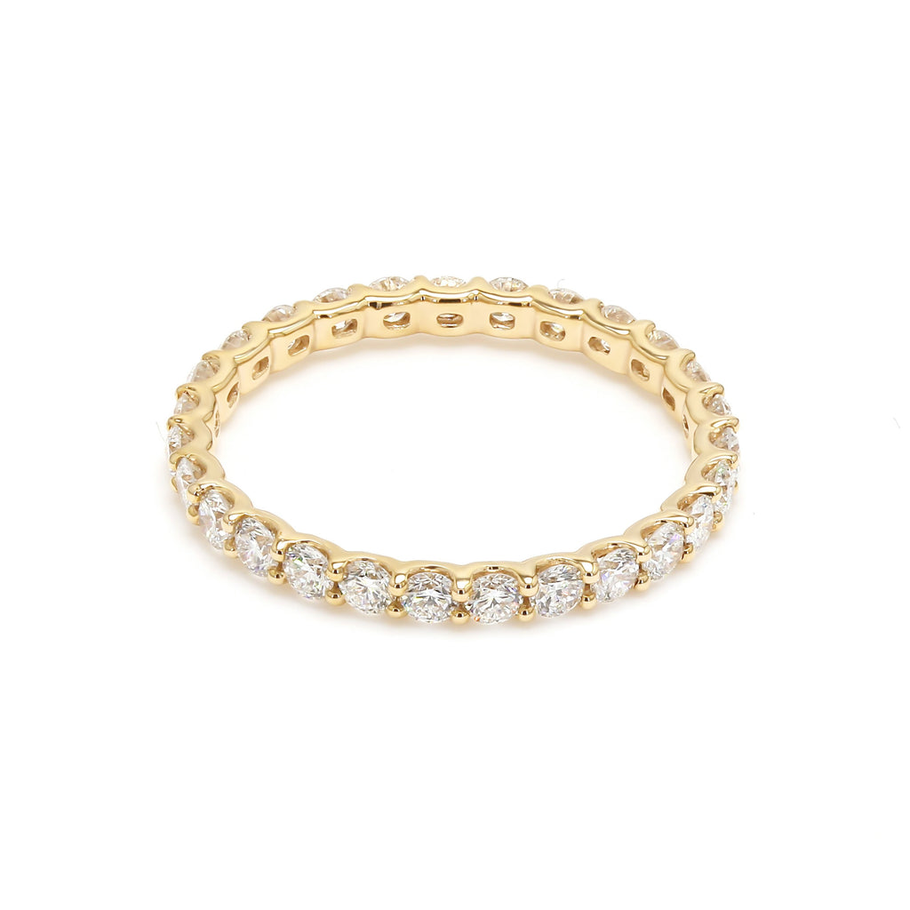 Bijou Full-Way Eternity Band - 9K Yellow Gold jewellery-only view 2