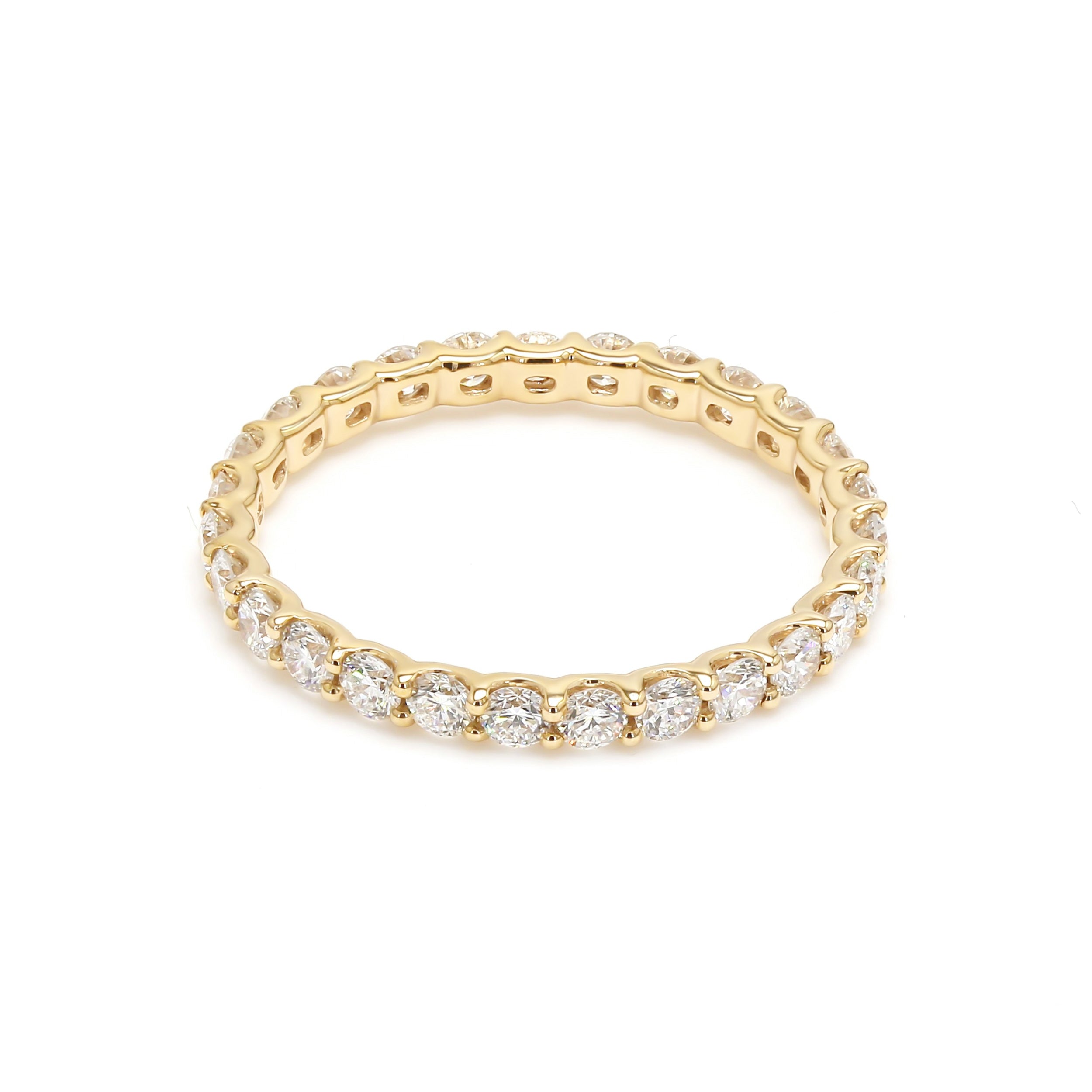 Bijou Full-Way Eternity Band - 9K Yellow Gold jewellery-only view 2