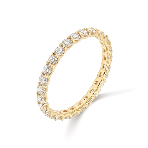 Bijou Full-Way Eternity Band - yellow gold - side/angle view