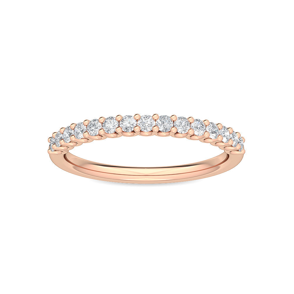 Bijou Diamond Band - rose gold jewellery-only view 1