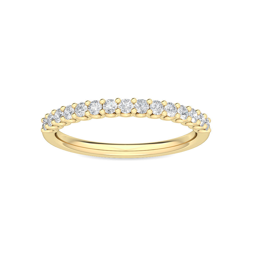 Bijou Diamond Band - yellow gold jewellery-only view 1