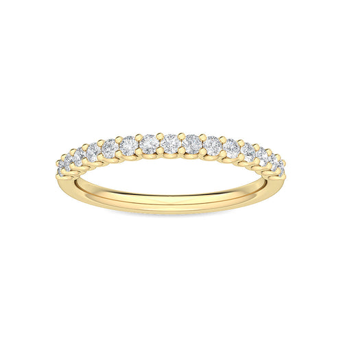 Bijou Diamond Band - yellow gold jewellery-only view 1