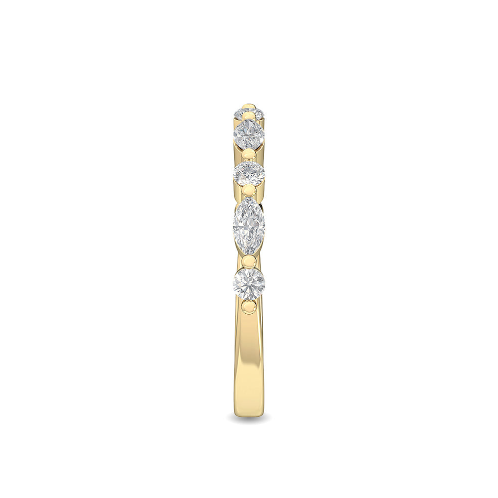 Sofia Band - yellow gold - side/angle view