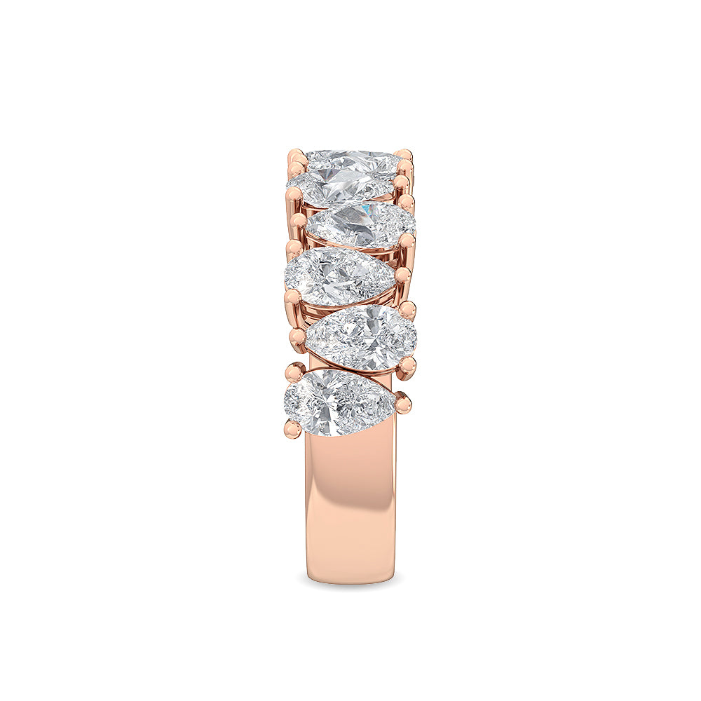 Isola Pear Band - rose gold - side/angle view