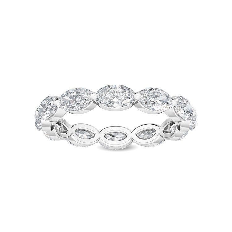 2.00ct Oval Lab Diamond Eternity Band - W jewellery-only view 3