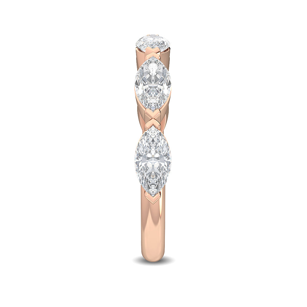 Verona Band - rose gold - side/angle view