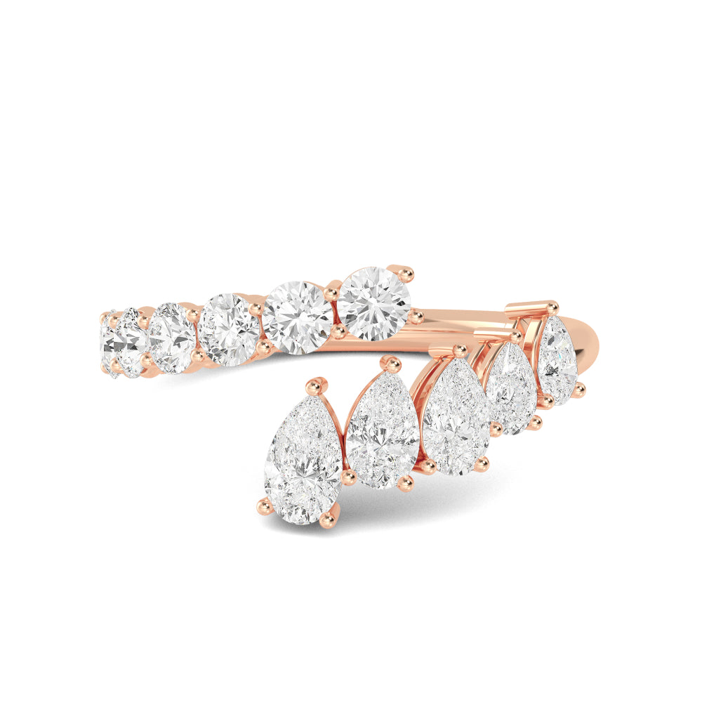 Valentina Twist Ring - rose gold jewellery-only view 1