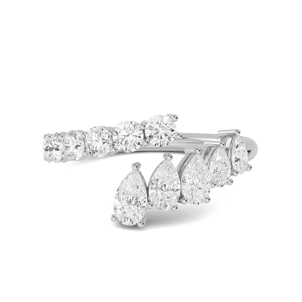 Valentina Twist Ring - white gold jewellery-only view 1