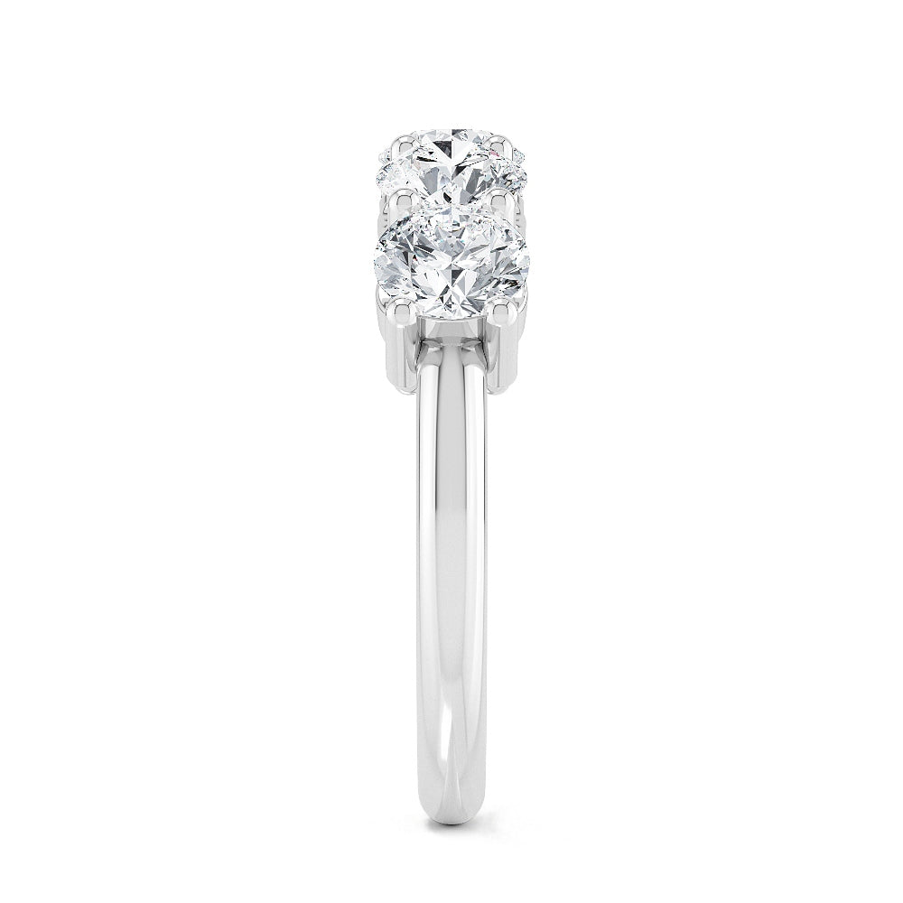 Tina band - white gold - side/angle view