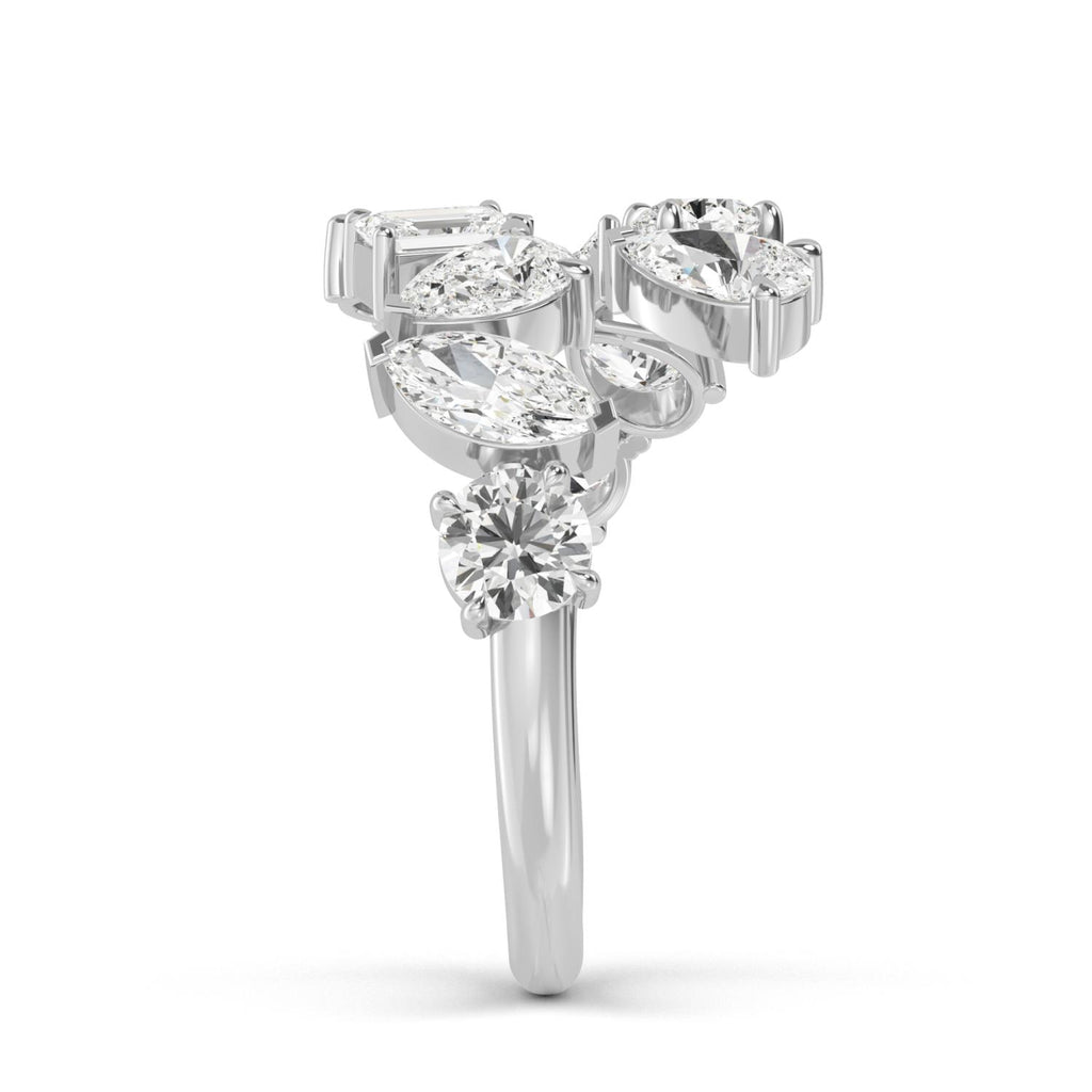 The Vela Band - white gold - side/angle view