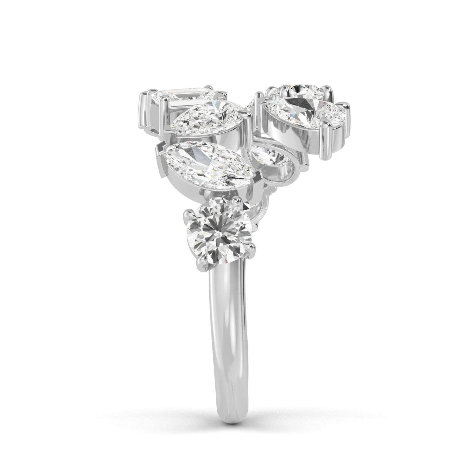 The Vela Band - white gold - side/angle view
