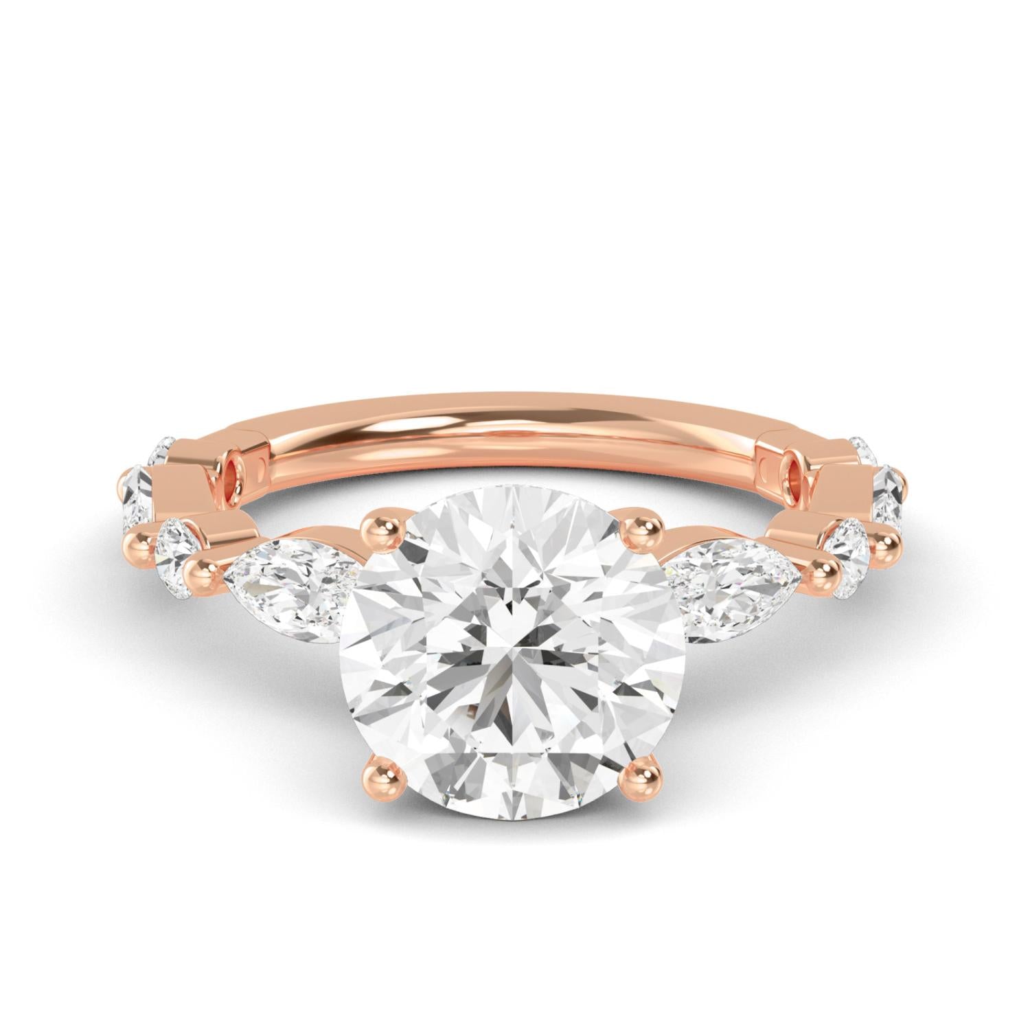 Seraphina Oval Lab Diamond Engagement Ring - rose gold 3.81ct Oval Lab Diamond Engagement Ring product image 1