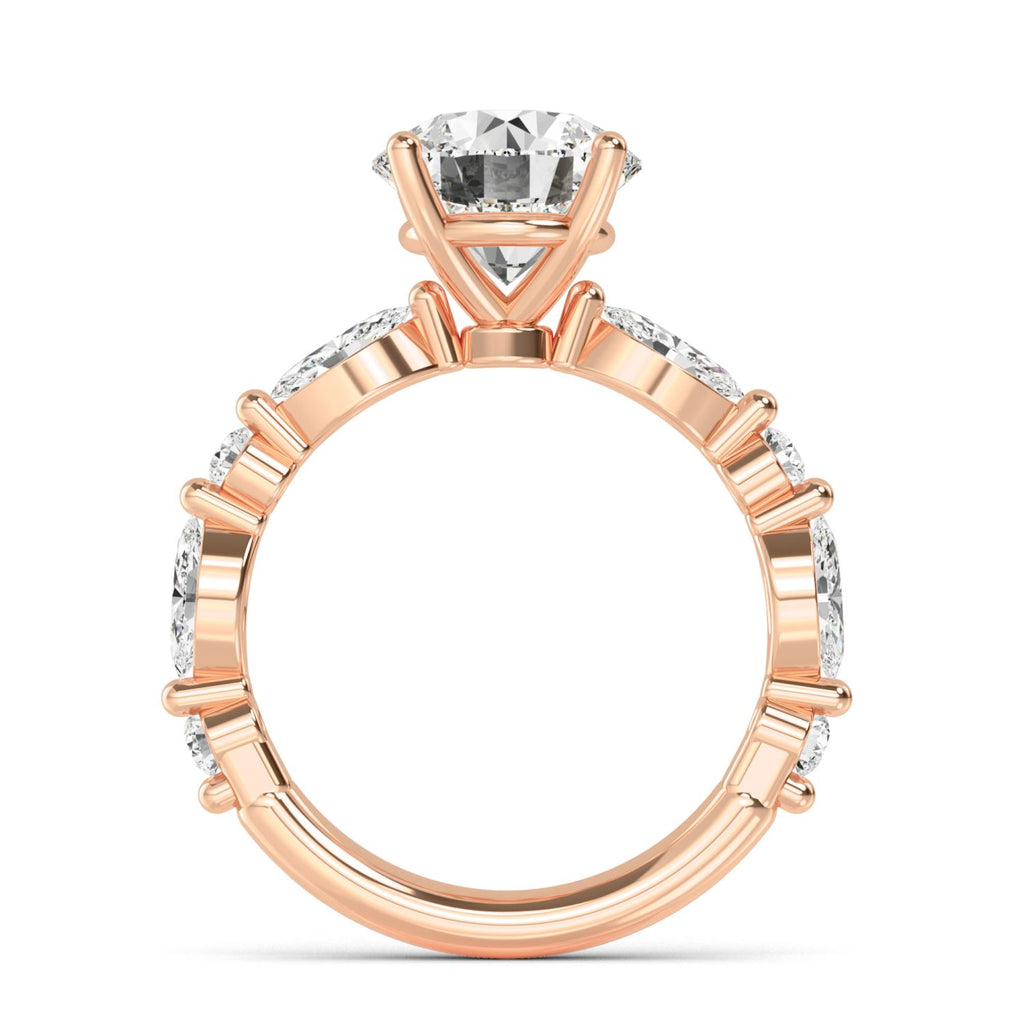 Seraphina Oval Lab Diamond Engagement Ring - rose gold 3.81ct Oval Lab Diamond Engagement Ring product image 4