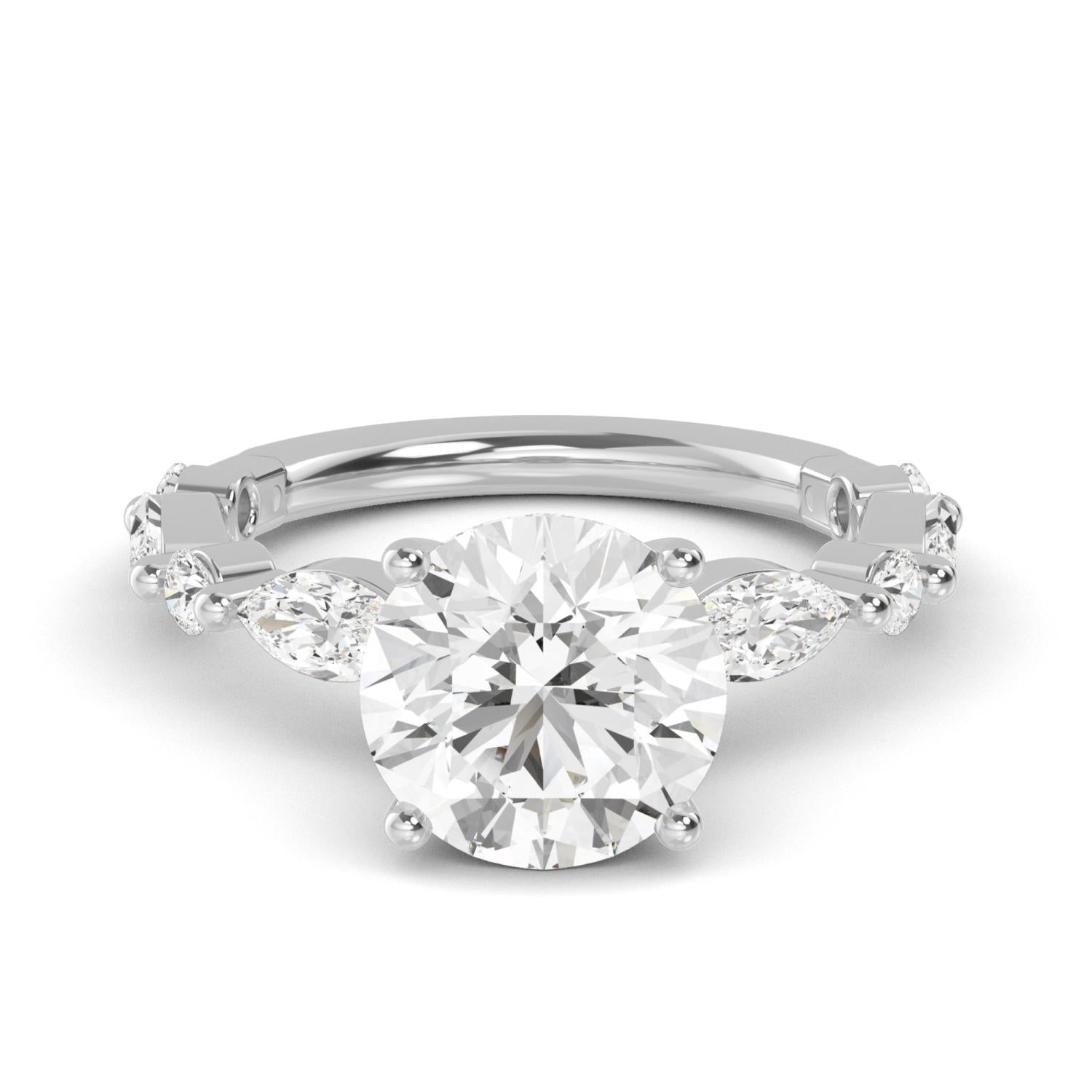 Seraphina Oval Lab Diamond Engagement Ring - white gold 3.81ct Oval Lab Diamond Engagement Ring product image 1