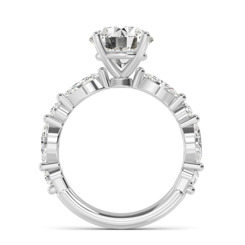 Seraphina Oval Lab Diamond Engagement Ring - white gold 3.81ct Oval Lab Diamond Engagement Ring product image 4