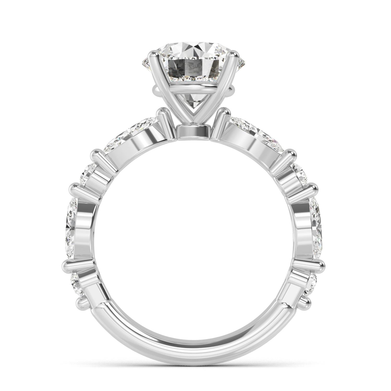 Seraphina Oval Lab Diamond Engagement Ring - white gold 3.81ct Oval Lab Diamond Engagement Ring product image 4