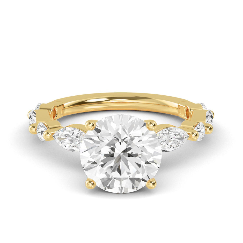 Seraphina Oval Lab Diamond Engagement Ring - yellow gold 3.81ct Oval Lab Diamond Engagement Ring product image 1