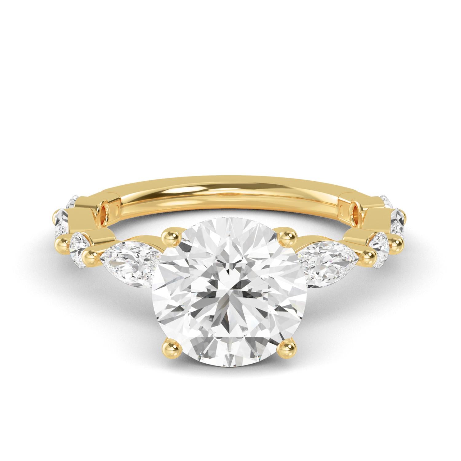 Seraphina Oval Lab Diamond Engagement Ring - yellow gold 3.81ct Oval Lab Diamond Engagement Ring product image 1
