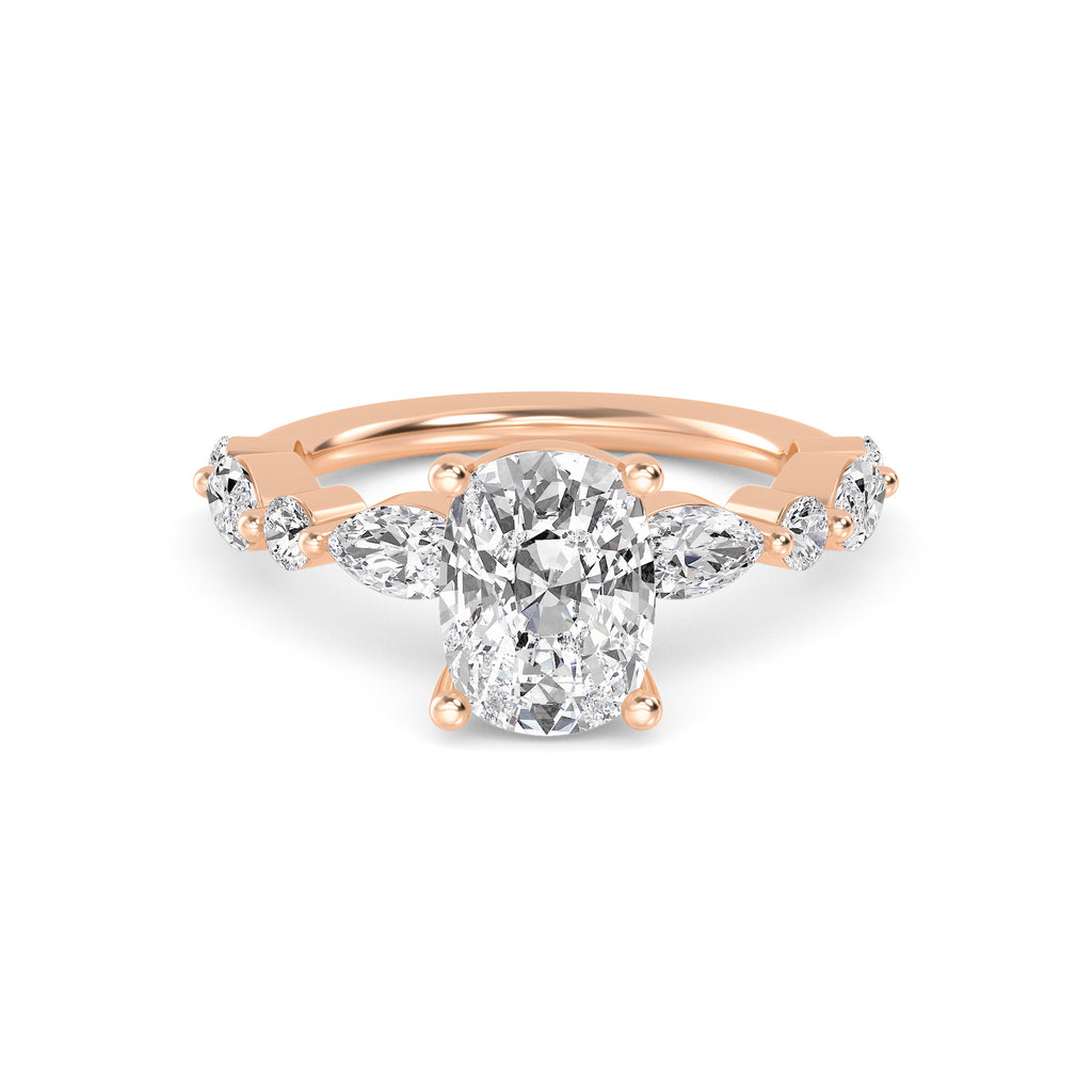 Noelle Engagement Ring - cushion rose gold product-only view