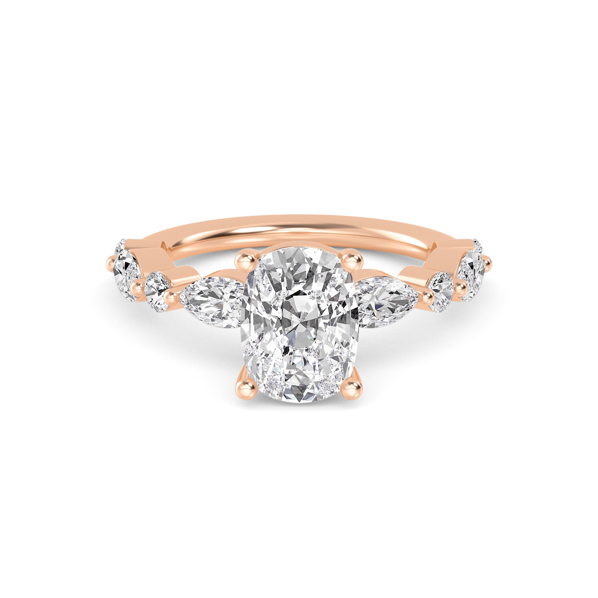 Noelle Engagement Ring - cushion rose gold product-only view