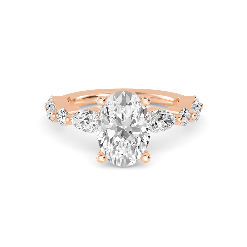 Noelle Engagement Ring - oval rose gold product-only view