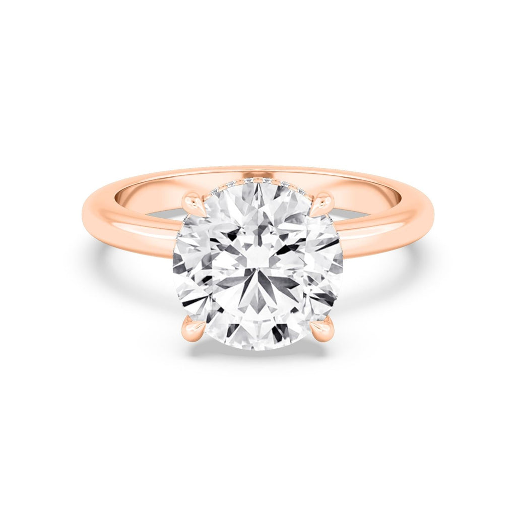 3ct Hidden Halo Lab Diamond Ring - rose gold product image 1