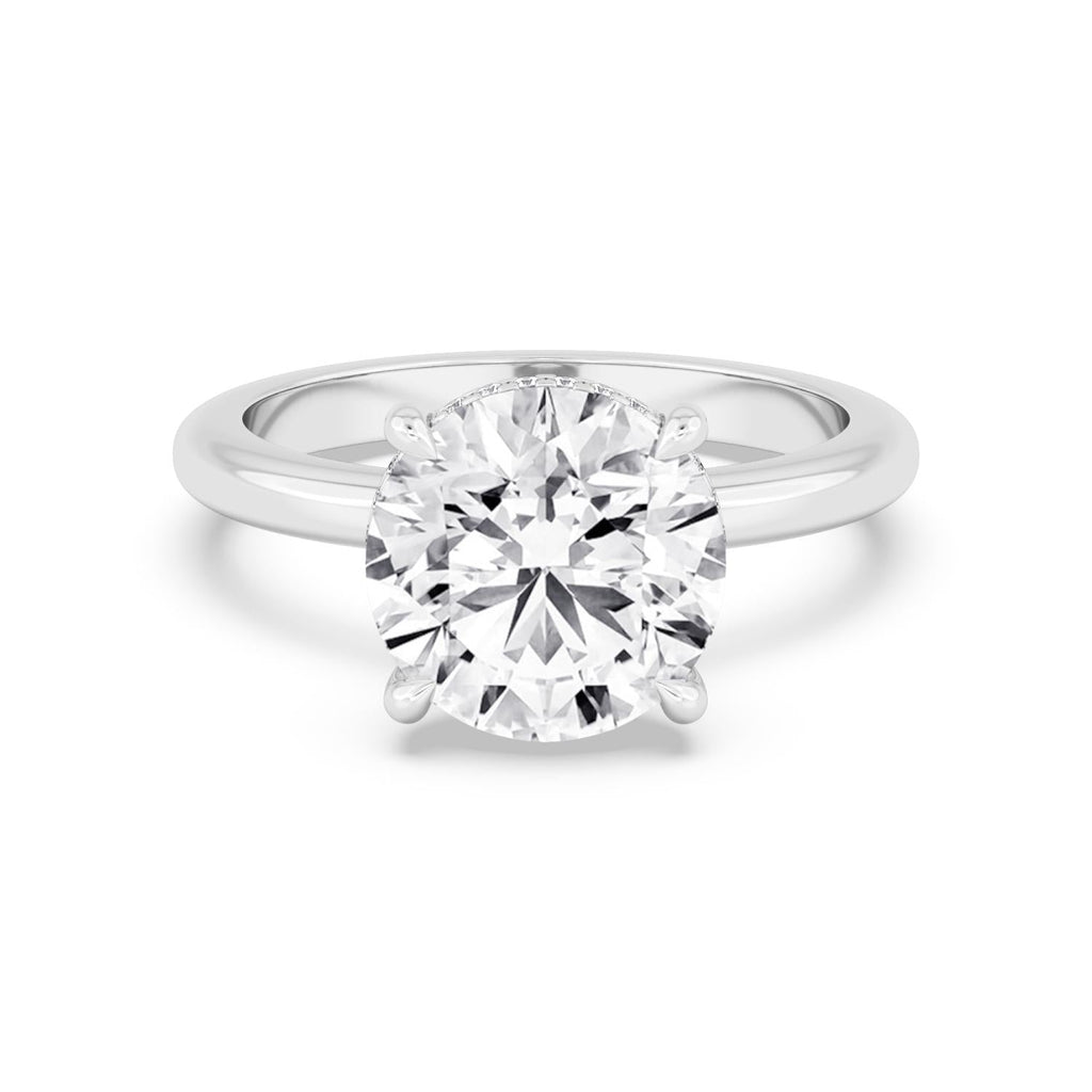 3ct Hidden Halo Lab Diamond Ring - white gold product image 1