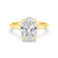 3ct Hidden Halo Lab Diamond Ring in Yellow Gold - Oval product image 1