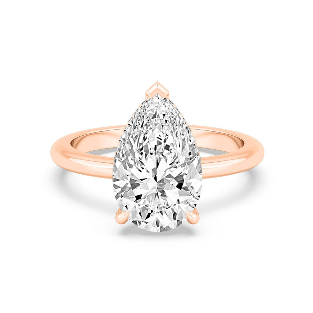 3ct Hidden Halo Lab Diamond Ring - rose gold product image 1