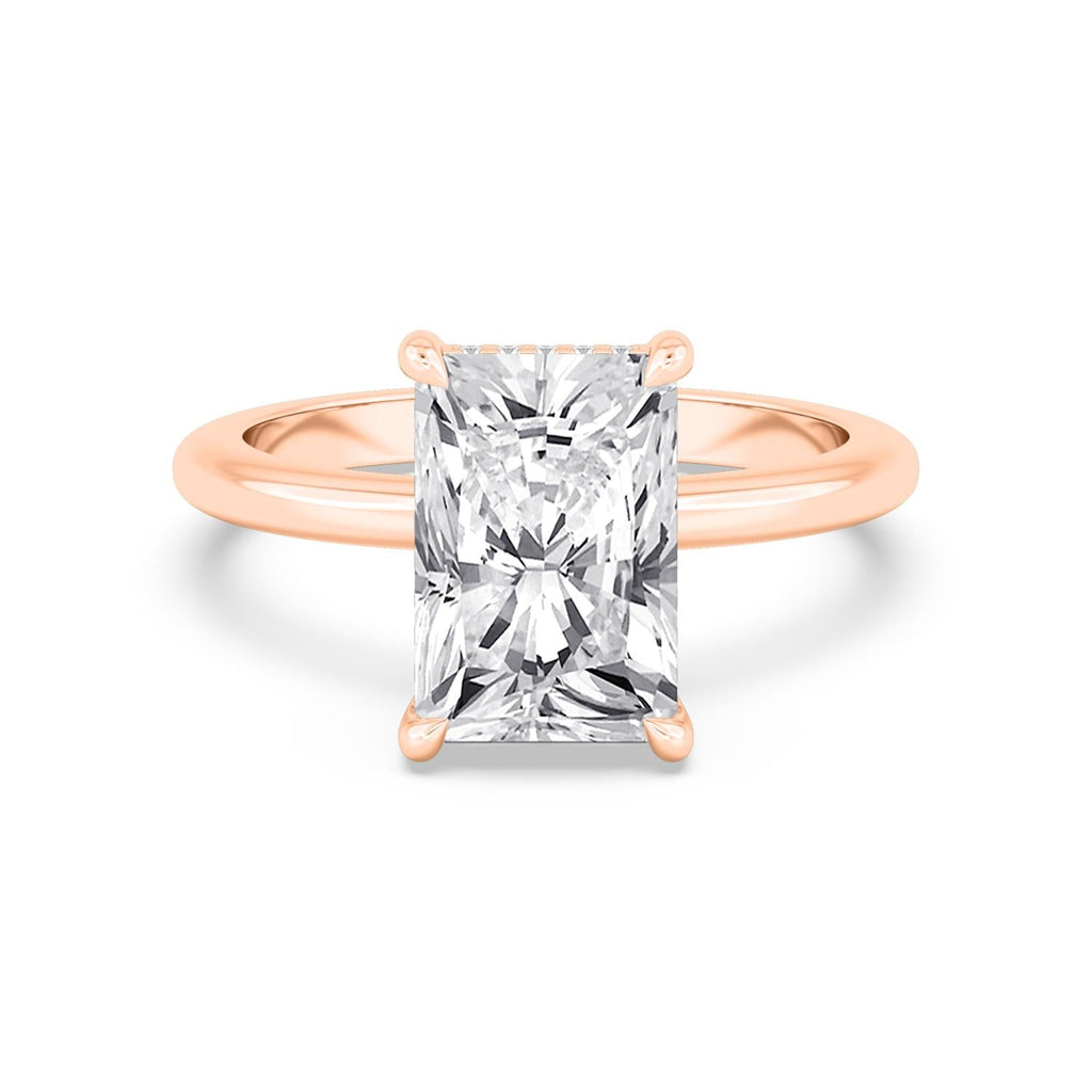 3ct Hidden Halo Lab Diamond Ring - rose gold product image 1