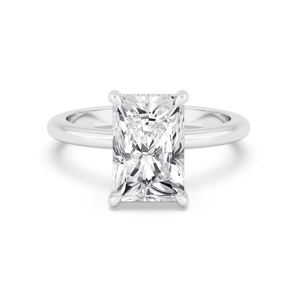3ct Hidden Halo Lab Diamond Ring - white gold product image 1