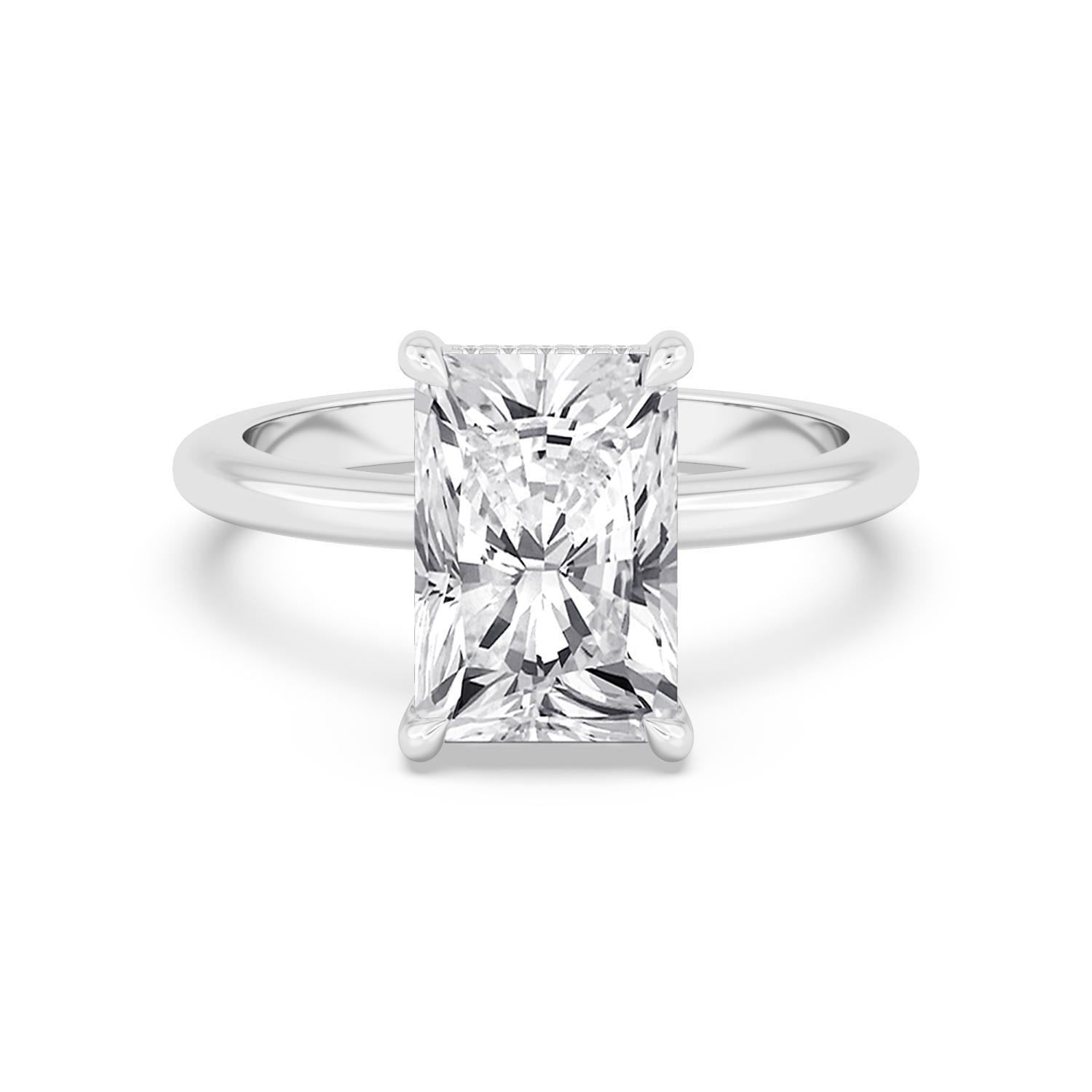 3ct Hidden Halo Lab Diamond Ring - white gold product image 1