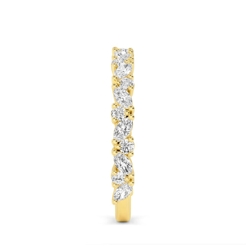 Capri Stackable Band - yellow gold - side/angle view