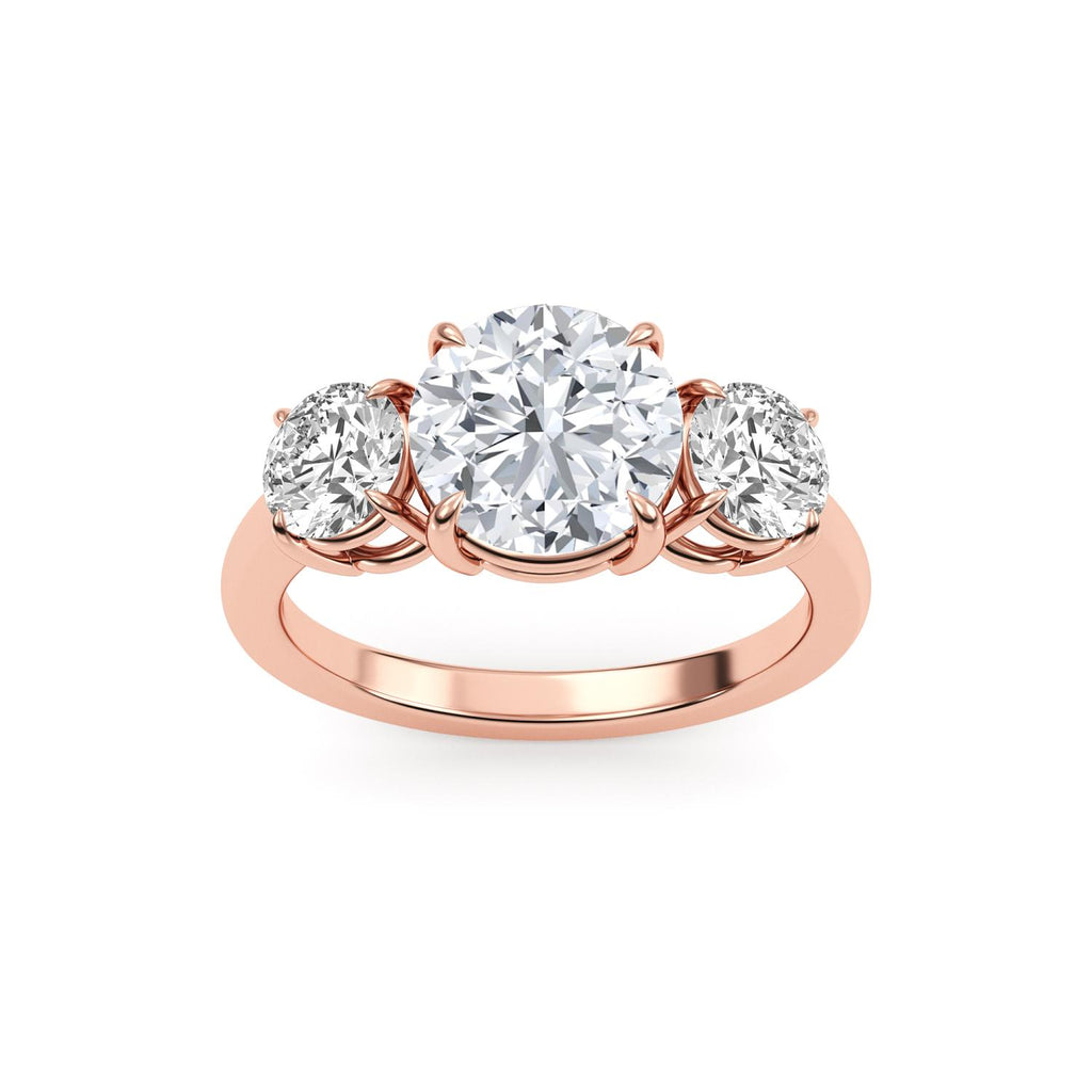 3.03ct Lab Diamond Ring - rose gold product image 1