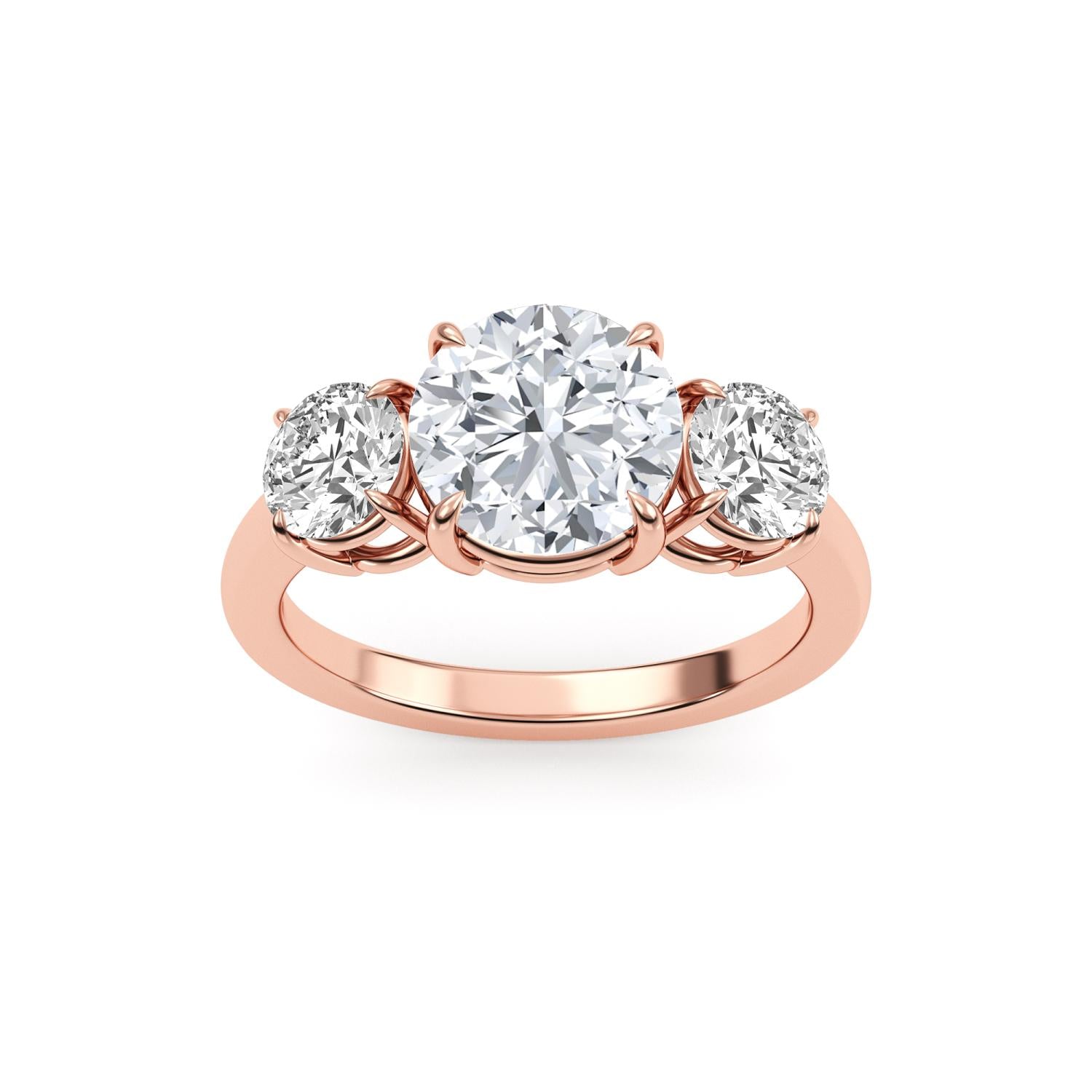 3.03ct Lab Diamond Ring - rose gold product image 1