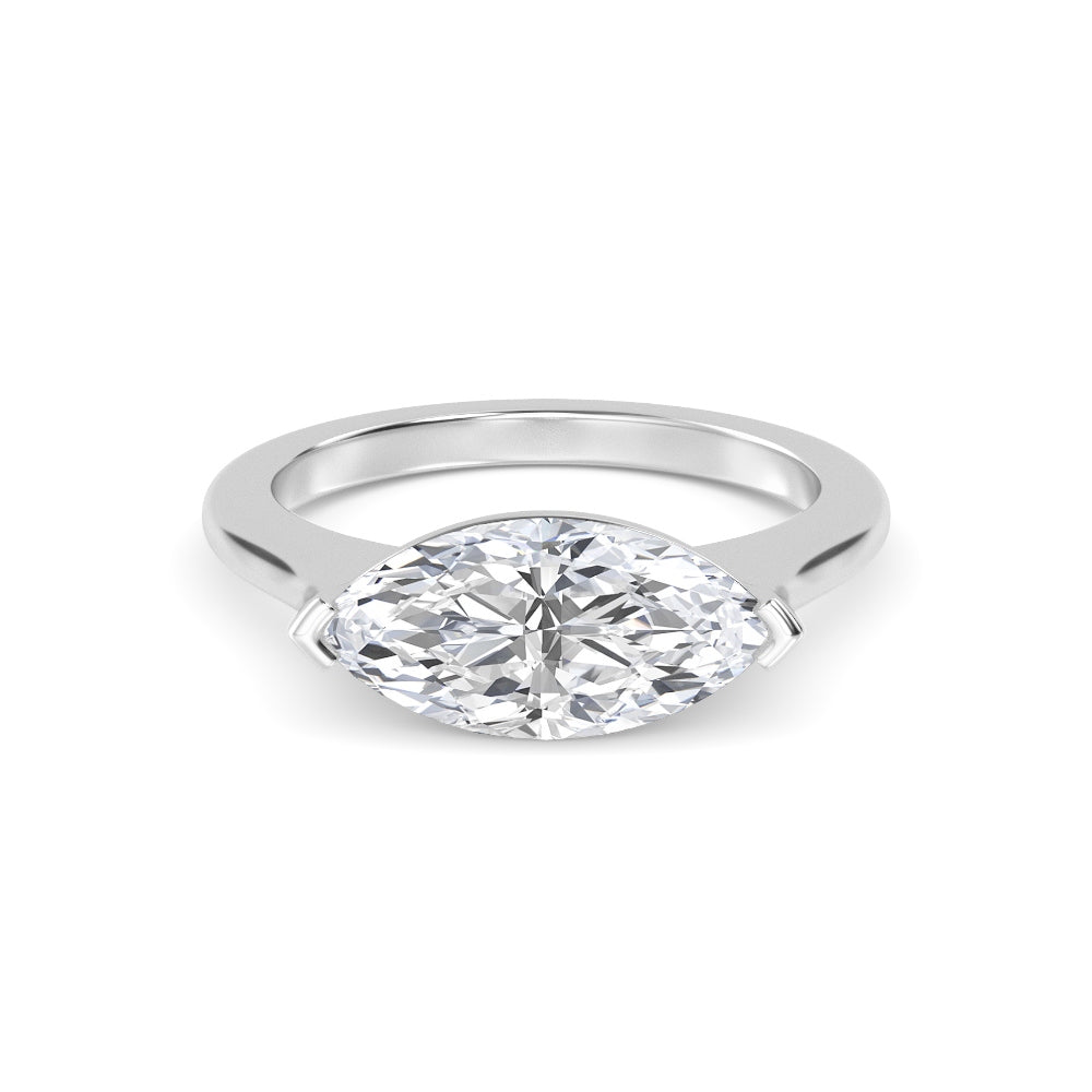 2.00ct Marquise Lab Diamond Ring - white gold jewellery-only view 1