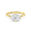 2.00ct Oval Lab Diamond Ring - yellow gold jewellery-only view 1