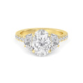 Bellissima Oval Grande Engagement Ring - 14ct yellow gold product-only view 1