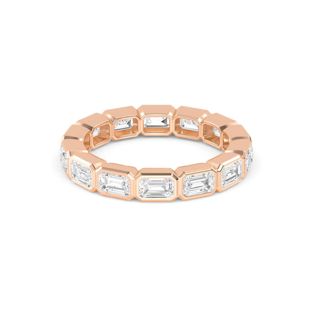 Capri Emerald Band - rose gold jewellery-only view 3