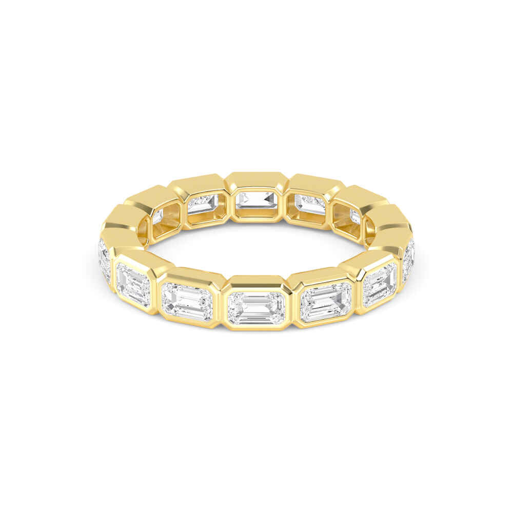Capri Emerald Band - yellow gold jewellery-only view 1