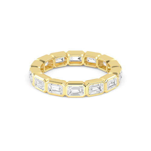 Capri Emerald Band - yellow gold jewellery-only view 1