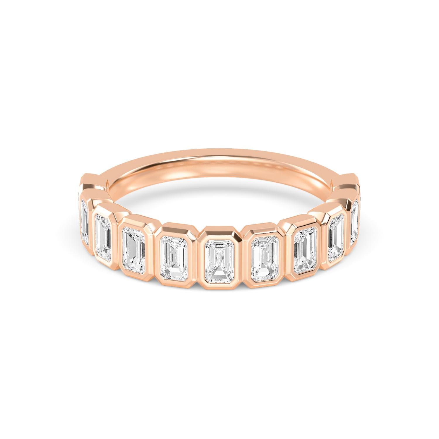 Bianca Emerald Band - rose gold jewellery-only view 5