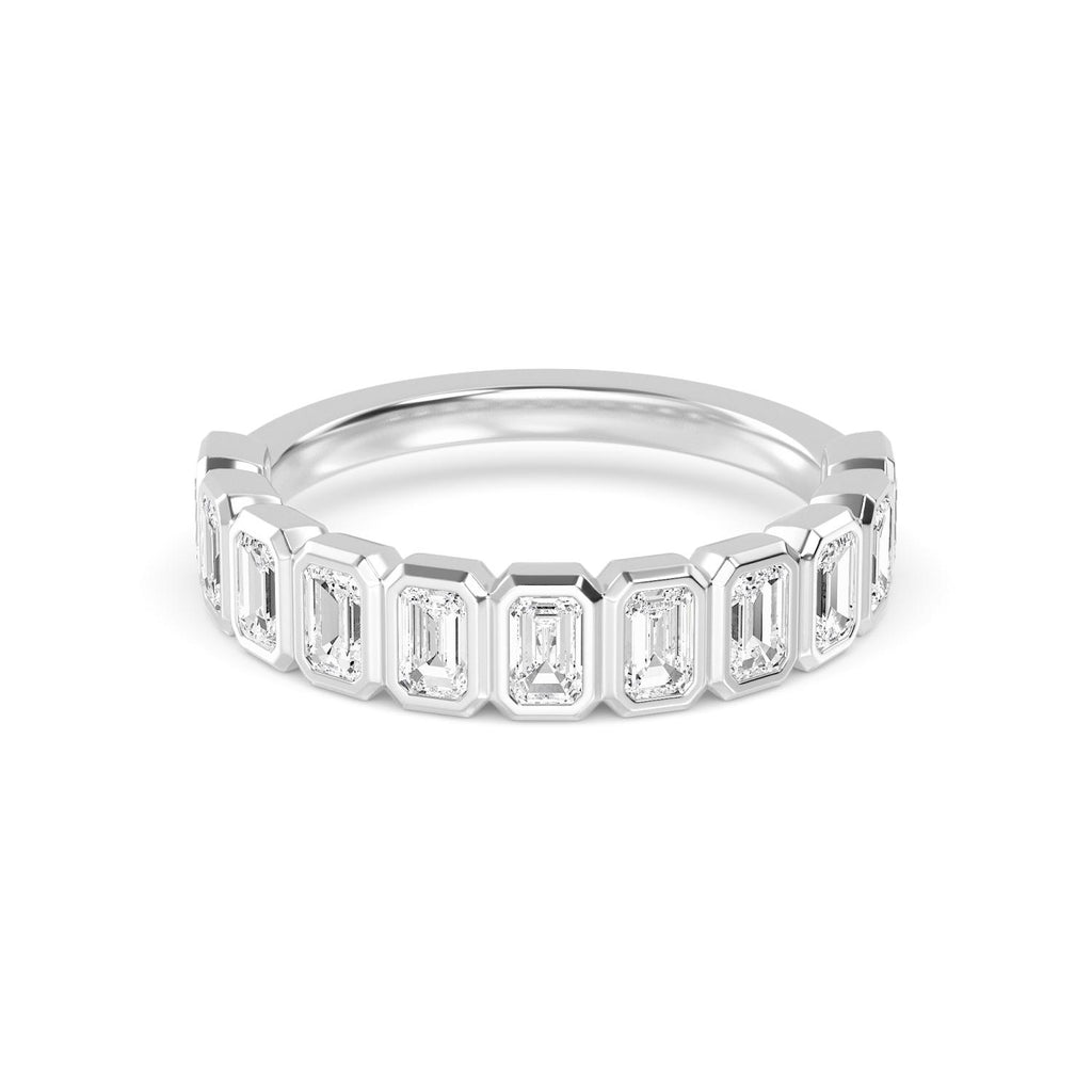 Bianca Emerald Band - white gold jewellery-only view 3