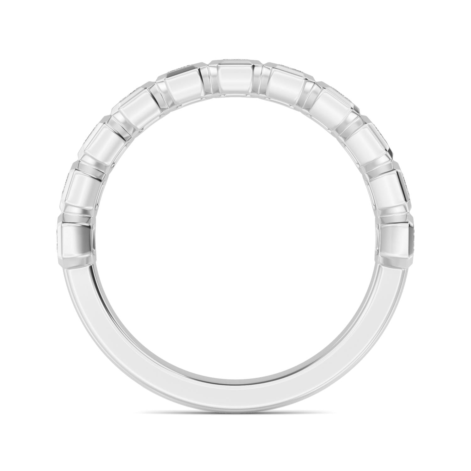 Bianca Emerald Band - white gold jewellery-only view 4
